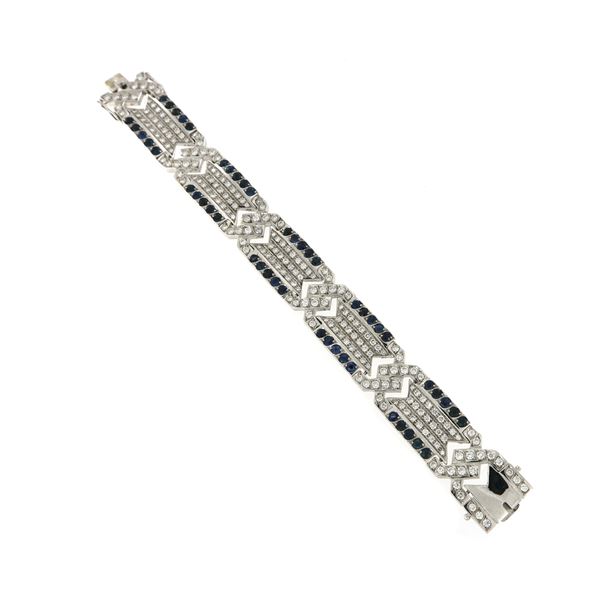 BRACCIALE DIAMANTI E ZAFFIRI